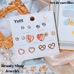 set de zarcillo lujos oro chino 18k 