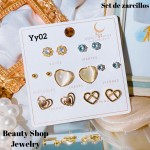 set de zarcillo lujos oro chino 18k 