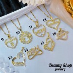 Cadena con dije dia de madre oro chino （Solo dije1.85$）(&12.50) 14&ajustable）con cadena ajustable 2.7$