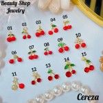 cadena con dije cereza con cadena ajustable 2.50$ (12&ajustable)