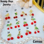 cadena con dije cereza con cadena ajustable 2.50$ (12&ajustable)