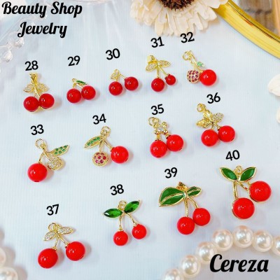 cadena con dije cereza con cadena ajustable 2.50$ (12&ajustable)