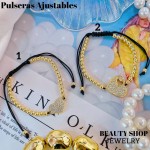 pulsera balin ajustable oro chino 12.50&