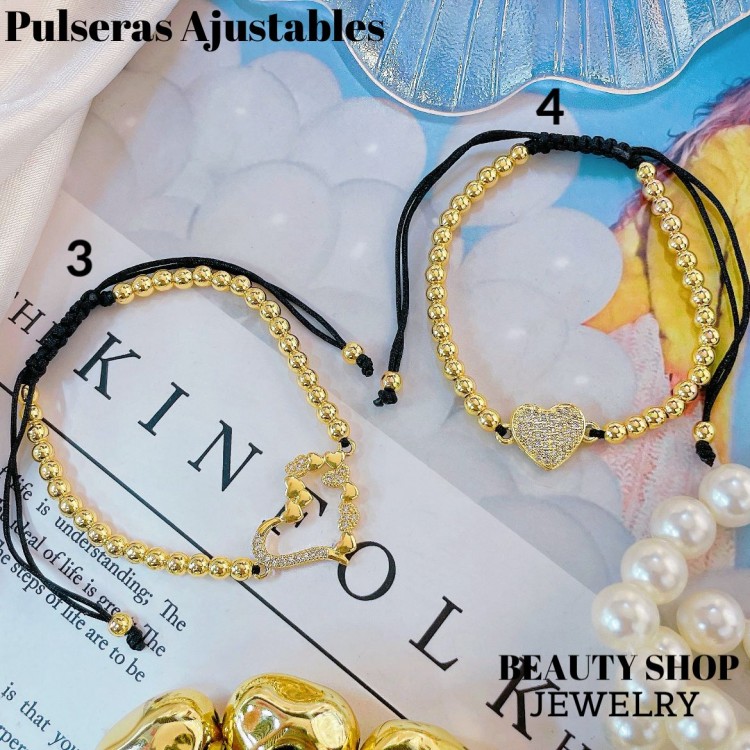 pulsera balin ajustable oro chino 12.50&