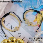 pulsera balin ajustable oro chino 12.50&