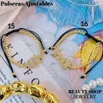 pulsera balin ajustable oro chino 12.50&