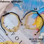 pulsera balin ajustable oro chino 12.50&