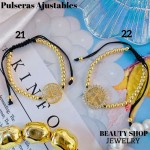 pulsera balin ajustable oro chino 12.50&