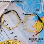pulsera balin ajustable oro chino 12.50&
