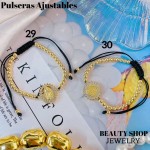 pulsera balin ajustable oro chino 12.50&