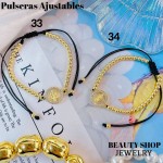 pulsera balin ajustable oro chino 12.50&