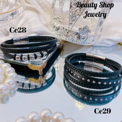 pulsera caballero cuero 18&