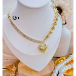 #Q cadena pedreria con dije corazon