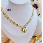 #Q cadena pedreria con dije corazon