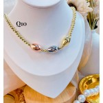 #Q cadena balin oro chino 18k 18&
