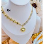 #Q cadena pedreria con dije corazon