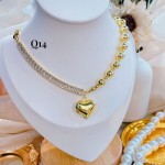 #Q cadena pedreria con dije corazon