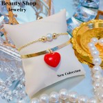 pulsera doble con dije cereza