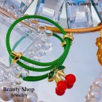 pulsera ajustable con dije cereza
