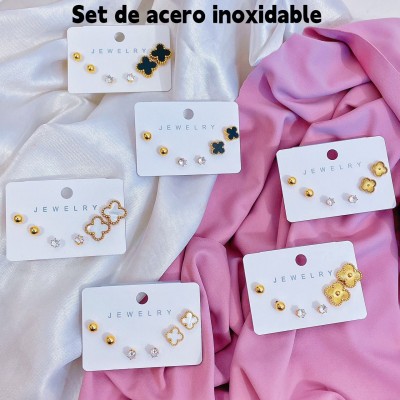 set zarcillo van cleff  acero 15.50&