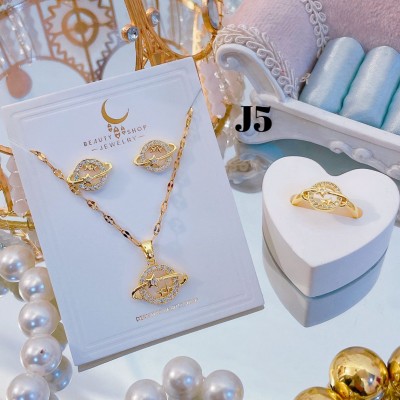 juego cadena con anillo+topito oro chino