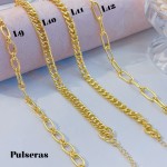 #L Pulsera sin dije  oro chino 8&