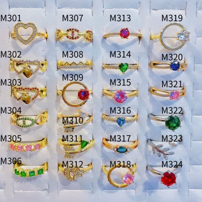 #m Anillos ajustable baño gold Field18k (&8.5）