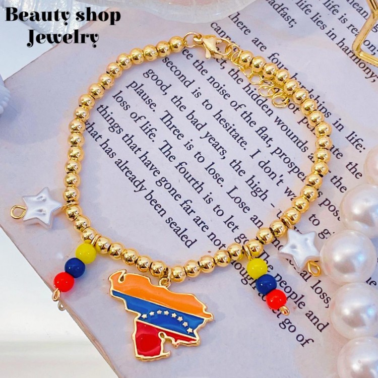pulsera balin con dije Venezuela 12.50&