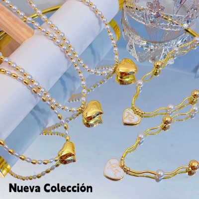 cadena balin con perla 18&