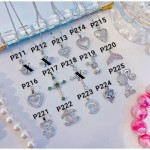 #p cadena con dije plateado  solo dije 1.85$ (12.50&）14&con ajustable 2.7$