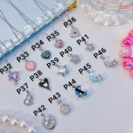 #p cadena con dije plateado  solo dije 1.85$ (12.50&）14&con ajustable 2.7$