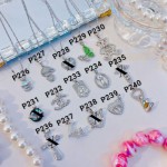 #p cadena con dije plateado  solo dije 1.85$ (12.50&）14&con ajustable 2.7$