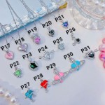 #p cadena con dije plateado  solo dije 1.85$ (12.50&）14&con ajustable 2.7$