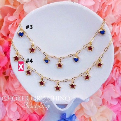choker con tije nuevo oro chino (&8）
