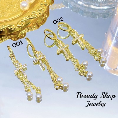 zarcillo largo con perla 8.5&