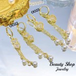 zarcillo largo con perla 8.5&