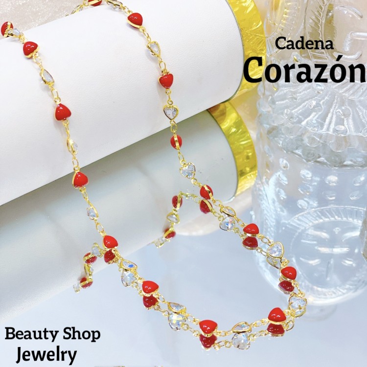 Cadena playera y corazón Cadena playera y corazón