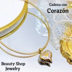 cadena rigida con dije corazon (&12) cadena rigida con dije corazon (&12)