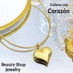 cadena rigida con dije corazon (&12) cadena rigida con dije corazon (&12)