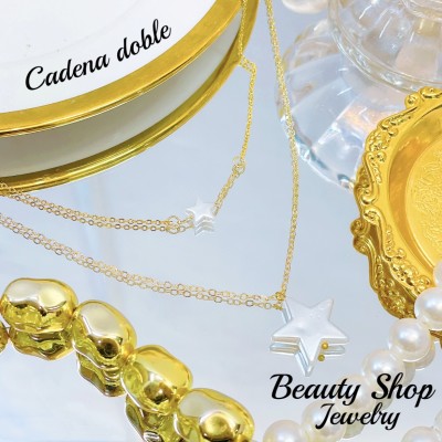 Choker Doble de Perla Oro Chino 9.8&