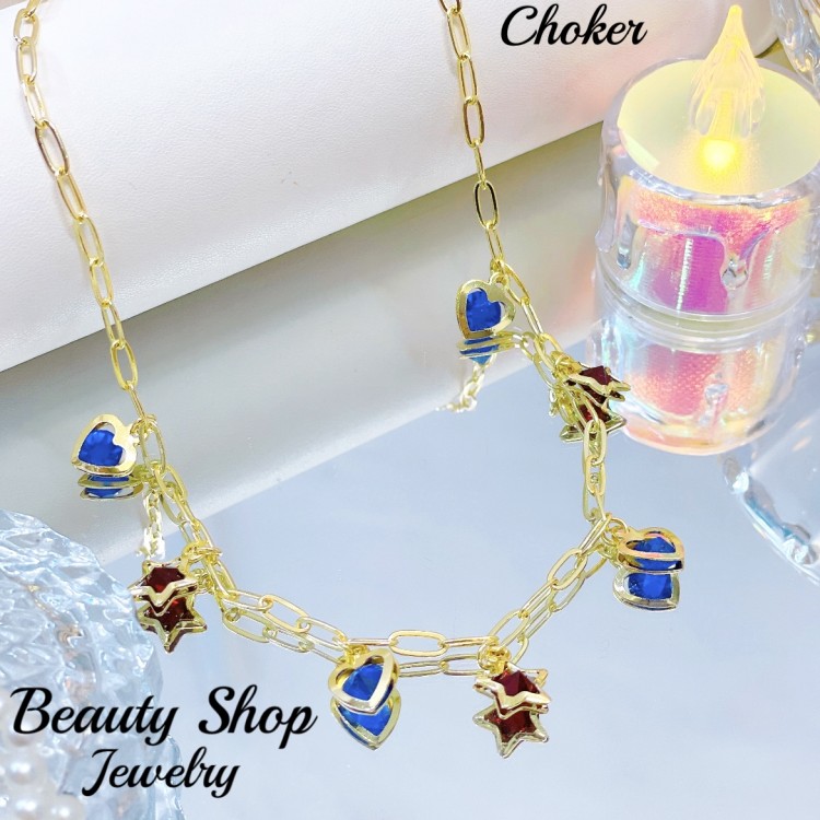 choker con dije corazon ( Navideños) &7