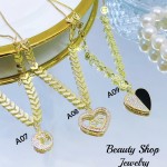 Cadena figura con tije circón Oro chino (&10.5) Cadena figura con tije circón Oro chino (&10.5)