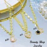 Cadena figura con tije circón Oro chino (&10.5) Cadena figura con tije circón Oro chino (&10.5)