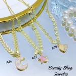 Cadena figura con tije circón Oro chino (&10.5) Cadena figura con tije circón Oro chino (&10.5)