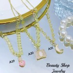 Cadena figura con tije circón Oro chino (&10.5) Cadena figura con tije circón Oro chino (&10.5)