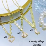 Cadena figura con tije circón Oro chino (&10.5) Cadena figura con tije circón Oro chino (&10.5)