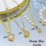 Cadena figura con tije circón Oro chino (&10.5) Cadena figura con tije circón Oro chino (&10.5)