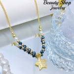 choker nuevo con color balín oro chino （&12）