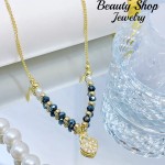 choker nuevo con color balín oro chino （&12）