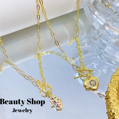 Cadena eslabon  oro chino (&12）